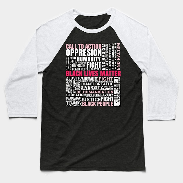 Black Lives Matter Baseball T-Shirt by johnnie2749